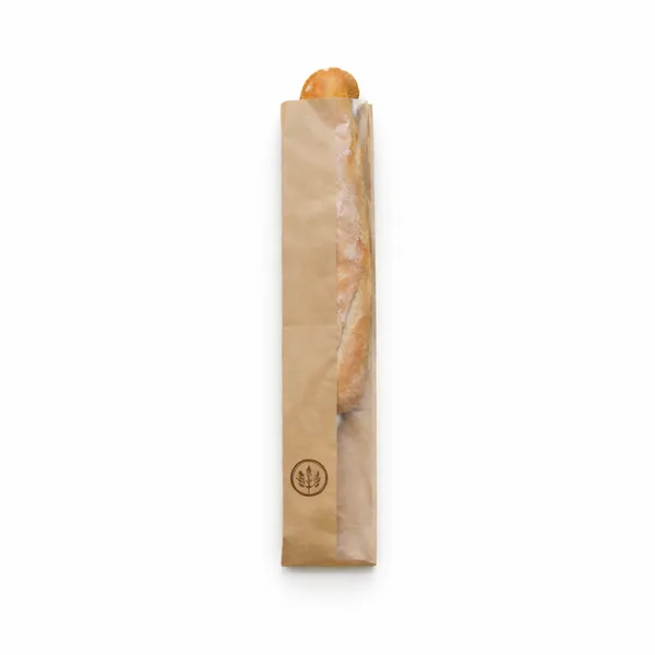 Bolsa baguette con ventana de papel